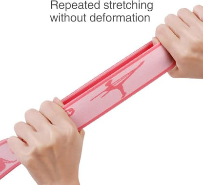 2 PCS Kids Stretching Strap - 8-Loop Adjustable Stretch Bands for Dance, Ballet, Yoga, Gymnastics Workout, Children‘s Fitness Equipment, Stretching Resistance Bands and Home Flexibility Training - color: Pink+Purple