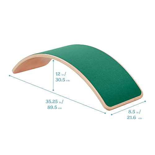 ECR4Kids Balance Board, Montessori Toy, Green - color: Green