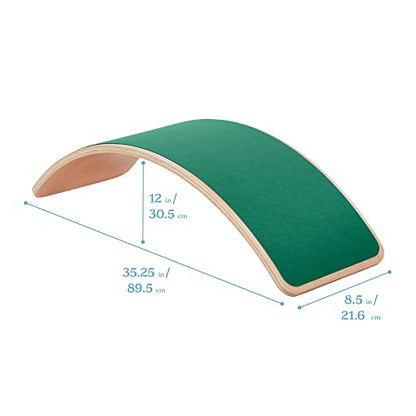 ECR4Kids Balance Board, Montessori Toy, Green - color: Green
