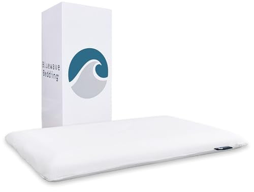 Bluewave Bedding Extra Slim Gel Memory Foam Pillow for Stomach and Back Sleepers - Thin, Flat, and Low Profile Design for Deeper Sleep (1.75-Inches Height, Standard Size) - size: 1.75"H (Standard), style: Gel Memory Foam
