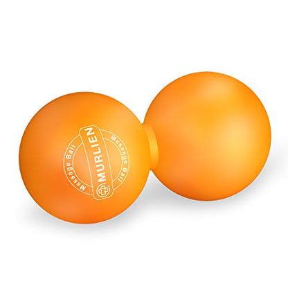 Peanut Massage Ball, Double Lacrosse Ball for Myofascial Release, Trigger Point Therapy, Muscle Relief, Acupoint Massage, Alleviating Neck, Shoulder, Back, Legs, or Muscle Tension - Orange