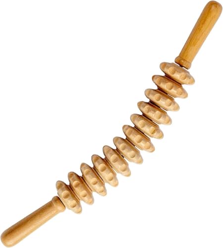 Curved Wood Therapy Massage Roller Tools, Wooden Fascia Massage Roller, Wood Body Sculpting Tools