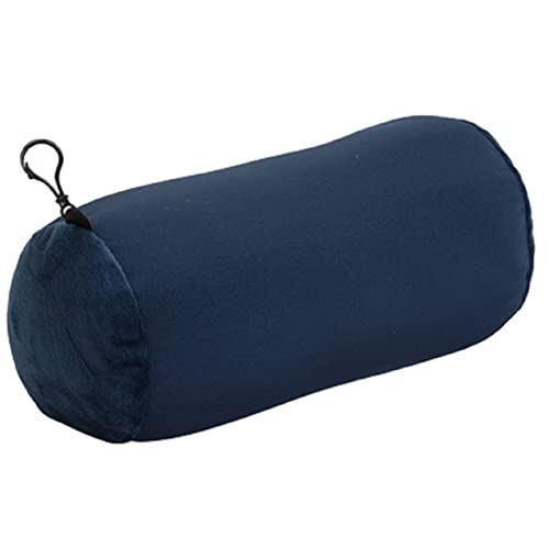 Wolf Essentials Microbead Bolster Tube Travel Pillow - Compact Neck Roll Pillow for Airplane, Car, or Home - Soft Lumbar Support Pillow - Navy - color: Navy, size: Adult (Single Pack)