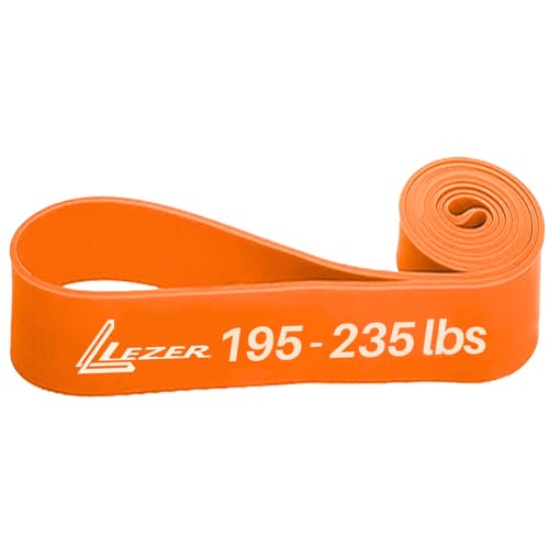 LEZER Resistance Bands - Pull Up Bands for Home Gym Fitness, Stretching, Physical Therapy & Training - Includes Instruction - color: 12 - Orange