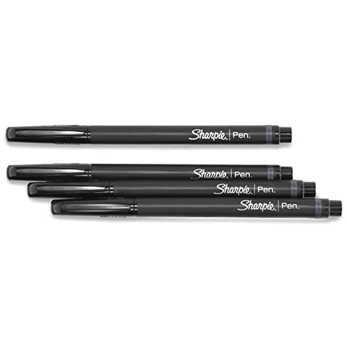 SHARPIE Felt Tip Pens, Fine Point (0.4mm), Black, 4 Count (Pack of 2) - size: 4 Count (Pack of 2)
