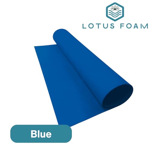 LotusFoam EVA Foam Sheet 3mm – 44"x 85" Craft Foam for Cosplay, Costumes & DIY, High Density 130 kg/m3, Heat Shapeable, Paintable, 35 Colors (Blue) - Blue - color: Blue