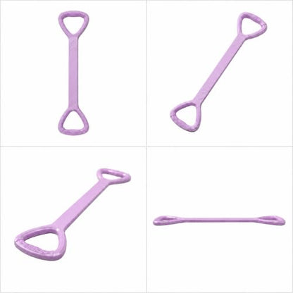 Figure 8 Resistance Band for Workout, Stretching, Yoga, Pilates, Physical Therapy and Home Fitness, TPE Exercise Band - color: Purple
