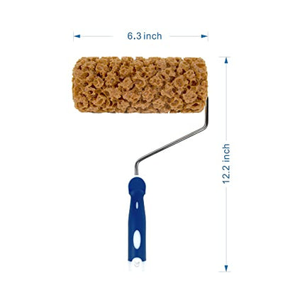 Hanroy 7" Sea Sponge Roller - Texture Paint for Walls, Faux Finish | 7-Inch Sea Sponge Roller For Faux Finish & Texture Painting. Sponge Patterns On Walls & Ceilings.Washable & Reusable(M90FT) - color: M90ft