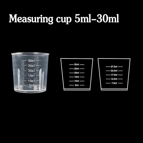 200 Pcs Epoxy Mixing Cups Kit Resin Mixing Cups Plastic Measuring Cups for Epoxy Resin Paint Making Resin Disposable Measuring Cups with Craft Stirring Sticks Liquid Measuring Cups Paint Mixing