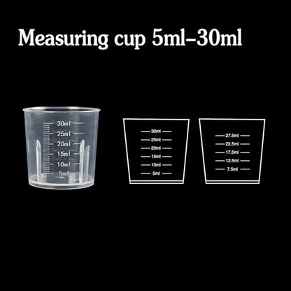 200 Pcs Epoxy Mixing Cups Kit Resin Mixing Cups Plastic Measuring Cups for Epoxy Resin Paint Making Resin Disposable Measuring Cups with Craft Stirring Sticks Liquid Measuring Cups Paint Mixing