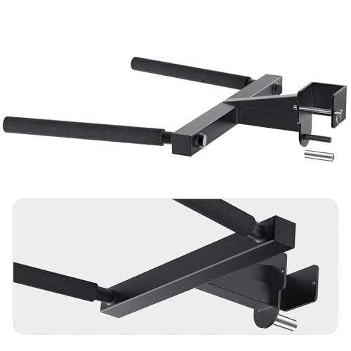 SELEWARE Squat Rack Attachment for Power Cage with 5/8" or 1" Holes - color: A: Dip Bar Attachment(3x3 Rack, 5/8 & 1" hole)