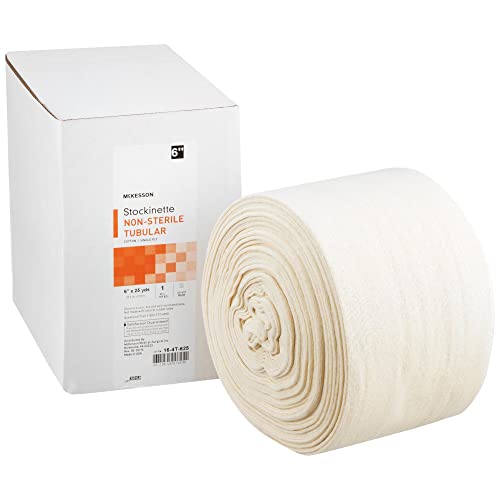 McKesson Tubular Stockinette, Cotton Under Cast, Beige, 6 in x 25 yd, 1 ct | Non-Sterile, Cotton Under Cast Compression Bandage