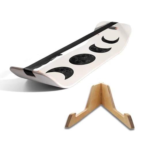 GIBBON SlackBoard, Balance Board Kids & Adults, Slackline Balance Trainer - color: Moon with Stand