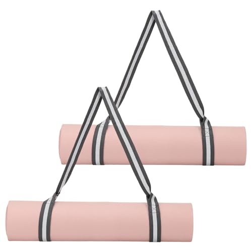 Yoga Mat Straps for Carrying, Adjustable Exercise Mat Sling Holder Multi Purpose Mats Carrier - color: Grey/White