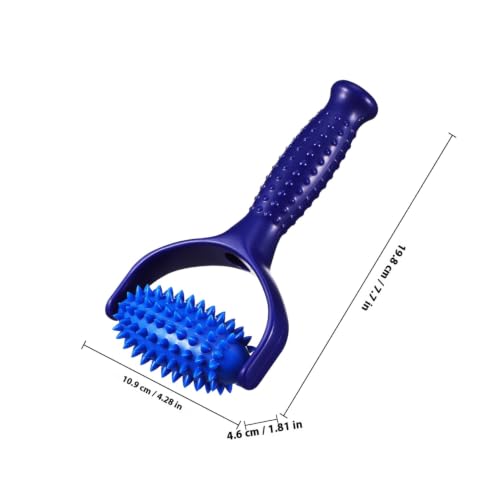 Lightweight Muscle Massager Roller Stick for Neck and Back Relief, Blue Abs PVC Handheld Massage Stick for Yoga Enthusiasts and Sedentary Individuals to Reduce Tension