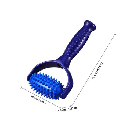 Lightweight Muscle Massager Roller Stick for Neck and Back Relief, Blue Abs PVC Handheld Massage Stick for Yoga Enthusiasts and Sedentary Individuals to Reduce Tension