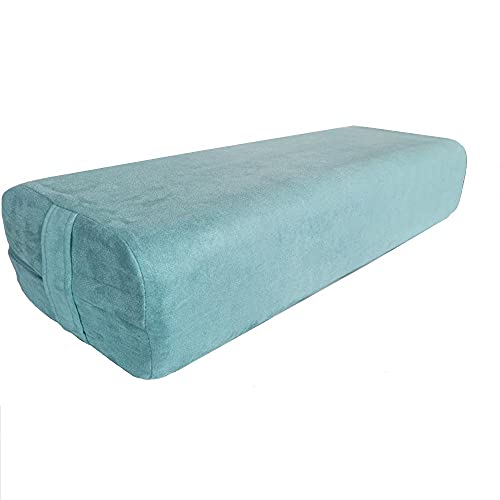 NGT new guide steps Yoga Bolster Pillow for Meditation and Support - Rectangular Yoga Cushion Foam Wedges Washable Suede Pillowcase for Men and Women with Carry Handles.…