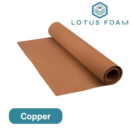 LotusFoam EVA Foam Sheet 3mm – 44"x 85" Craft Foam for Cosplay, Costumes & DIY, High Density 130 kg/m3, Heat Shapeable, Paintable, 35 Colors (Copper) - Copper - color: Copper