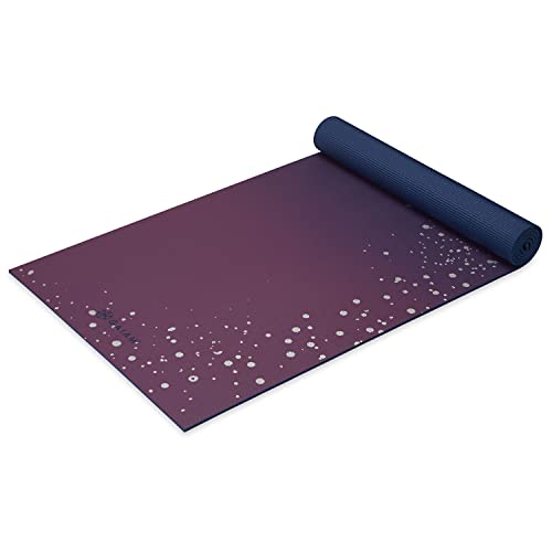 Gaiam Premium Yoga Mat, 6mm Thick Print Mat - color: Sublime Sky