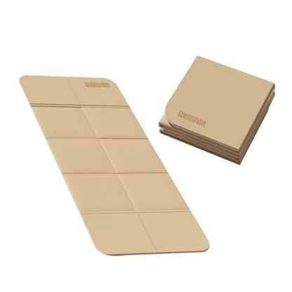 Foldable Yoga Mat 75"x31"x0.24" Portable Exercise Mat - color: Milky Coffee+Black