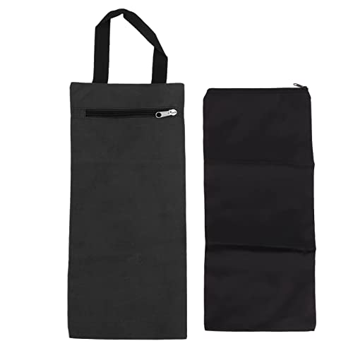 Yoga Sandbag, 3 Colors Zippered Design Oxford Cloth Material Bag, Rollable Foldable Weighted Fitness Bag for Adding Weight and Support - color: Black - 41.5 x 18 cm