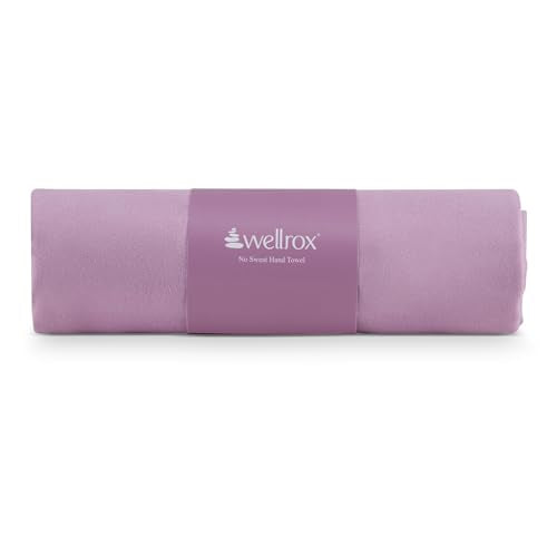 Wellrox Microfiber Yoga Hand Towel – Super Soft, Quick-Dry, Non Slip Yoga Towel for Hot Pilates, Gym & Workouts (26.5" x 16", Lavender) - color: Lavender