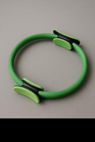 Pilates Ring Circle for Fitness & Yoga – Toning Inner & Outer Thighs, Legs, Core Strength – Lightweight, Non-Slip Resistance Equipment for Body Sculpting & Training – Exercise Tool - color: Green