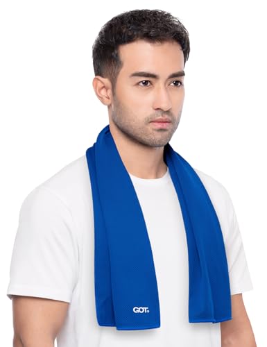 Instant Cooling Towel Neck & Face - Sweat Rag Neck Wraps Gym Workout | 40x12 Inch, Evaporative Cooling, Wet Wring Snap Activation, Lightweight, UPF 40+, Outdoor Adventures - color: Deep Blue, size: Single Pack