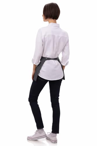 Chef Works Unisex Waitress Apron - color: Dark Grey Stripe