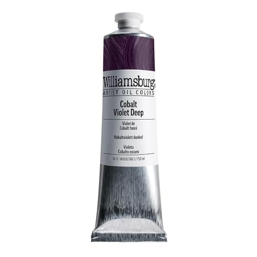 Williamsburg Artist Oil Colors, Cobalt Violet Deep, 150 ml Tube | Artist grade oil paint delivering rich texture, high pigment load, and distinctive handmade character. - color: Cobalt Violet Deep, size: 5.07 Fl Oz (Pack of 1)