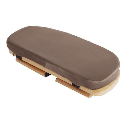 Meditation Prayer Bench, Portable Foldable & 5° Ergonomic Tilt Kneeling Meditation Yoga Stool with Cushion & Carry Bag for Home/Studio/Gym, Bamboo & Velvet Kneeling Stools (Coffee) - color: Coffee