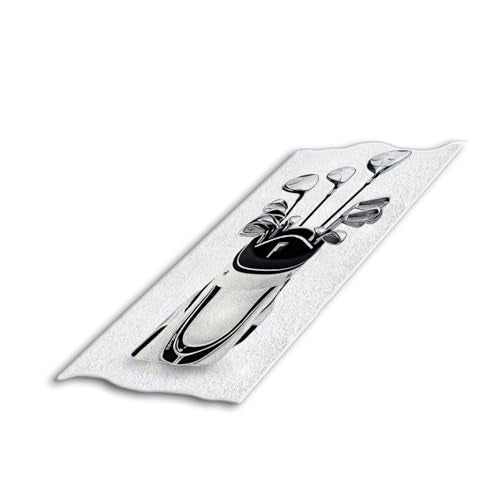 Golf Clubs Bath Towel 15X30 Inch Washcloths Golf Clubs in A Silver Bag Face/Body/Hair/Hand Towel for Spa Gym Yoga Swim Bathroom Kitchen Hotel - color: Golf Clubs
