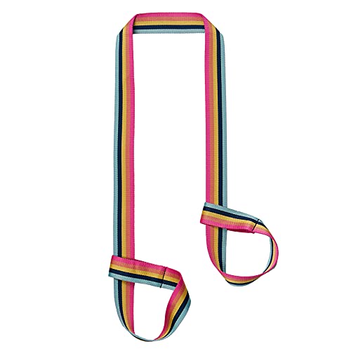 ZOOEASS Yoga Mat Strap, Adjustable Durable Yoga Mat Carrier & Stretching Strap, Multiple Color Choices - color: Rainbow, size: 5.9feet