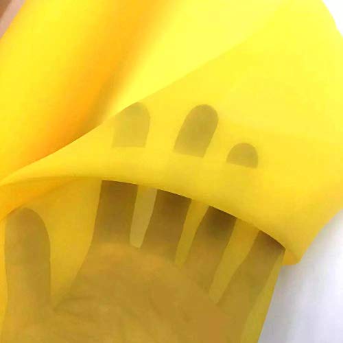 Silk Screen Printing Mesh, Size 50inchx1Yard, 100/110/120/140/160/180/200/250/300Mesh, White Yellow for Screen Printing Machine Equipment Accessories, Filter Painting, Polyester (200M/80T Yellow)