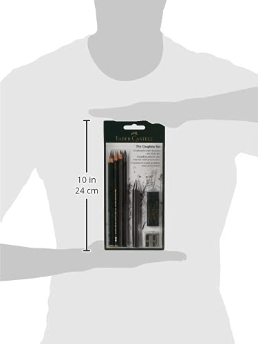 Faber-Castell PITT Graphite Master Set,Grey,7 Piece Set - style: Pitt Graphite Set
