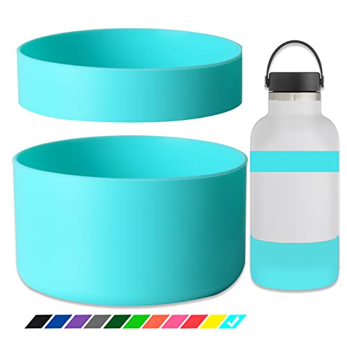 Greant Dual Protective Water Bottle Boot for HydroFlask 12oz to 64oz | Silicone Bottle Cover for Hydroflask, Anti-Slip Water Bottle Rubber Bottom for Owala 24oz, 3 Sizes - color: Mint, size: 64 Ounces