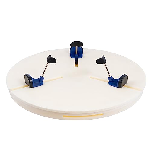 DYRABREST Portable Pottery Machine Turntable Clamp Pottery, Ceramic Pottery Trimming Turntable Tools Sculpting Clamp Repair Tools for Ceramic Beginners Professionals (White)