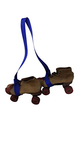 Yoga Mat Carrier Strap, Roller Skate Leash, Ski Boots Or Snowboard Shoulder Sling Made In USA. - color: Blue