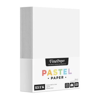 White Paper – Great for Arts and Crafts and Stationery Printing – 8.5 x 14" (Menu/Legal Size) – Regular Paper, 20lb Bond / 50lb Text / 75GSM – Copy, Writing and Printer Paper – 500 Sheets per Pack - color: White
