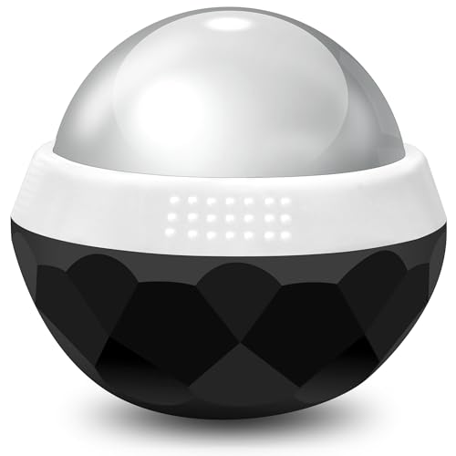 Cold Massage Roller Ball, Cryosphere Cold Massage Ball with Cold Gel Core | Heat Therapy & Cold Therapy Relief, Helps with Muscle Recovery and Inflammation for Shoulders, Neck (Black White) - color: Black White