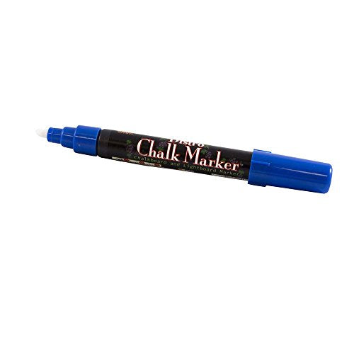 JAM PAPER Dustless Erasable Chalk Markers - Broad Point Liquid Chalk Marker - Blue - 2/Pack - color: Blue