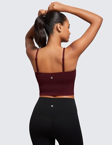 CRZ YOGA Butterluxe Cami Crop Tank Tops - color: Red Merlot, size: X-Large