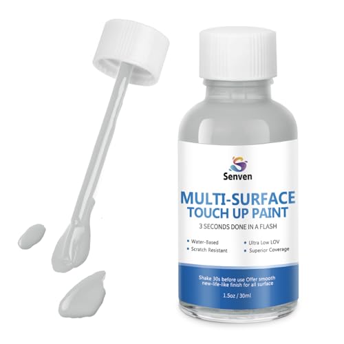 Gray Touch Up Paint High-Gloss Multi Surface Acrylic Gray Touch Up Paint Pen Scratch Repair for Metal,Walls,Cabinets,Appliances,Wood,Door,Furniture,Enamel 1.5 Fl Oz - color: Gray - 1.5 oz