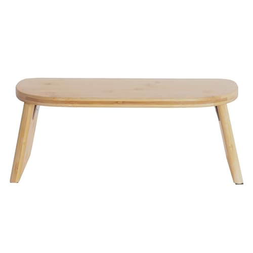 Meditation Benches, Folding Meditation Kneeling Stool with Footpads, Bamboo Sturdy Meditation Chair with Meditation Cushion as Yoga Bench, Prayer Bench, Floor Seat (Coffee) - color: Coffee