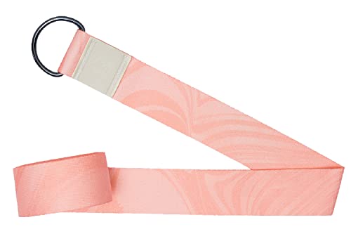 yogadesignlab | The Yoga Strap | Luxurious, Extra Long, Super Soft, Eco Printed | Studio Quality, Adjustable | Safely Stretch Further and Hold Longer | 8 ft Long - color: Coral, size: 8ft