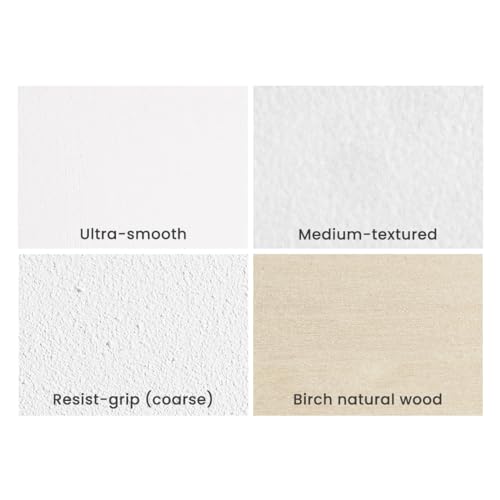 Da Vinci Pro Medium Textured Gesso Panel -9x12" - 6 Pack - 7/8" Depth Wood Panels for Painting - Accepts Mediums Like Canvas - for Oils, Acrylics, Mixed Media, Pastels & Drawing Sticks - size: 9x12" - 6 Pack, style: 7/8" Depth