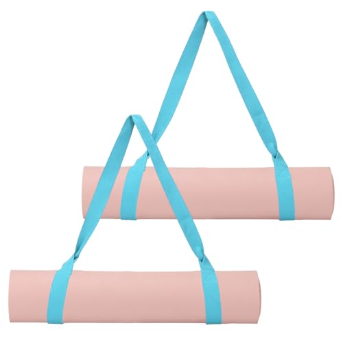 Yoga Mat Straps for Carrying, Adjustable Exercise Mat Sling Holder Multi Purpose Mats Carrier - color: Blue