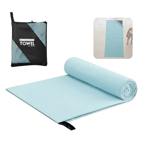 Hot Yoga Towel for Mat, Microfiber Yoga Mat Towel 71" x 31.5", Sweat Absorbent Quick Dry, Lightweight Gym Towel with Carry Bag for Yoga Pilates Workout(Lake Blue) - color: Lake Blue