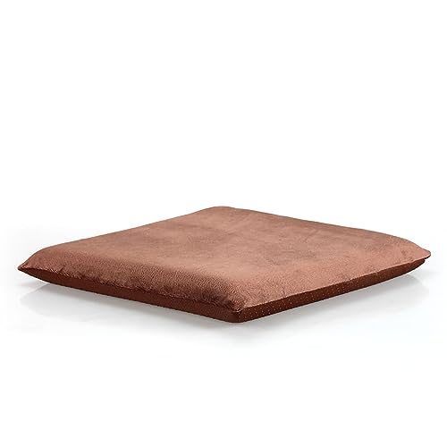 Augld Square Memory Foam Chair Cushion 18x18 in Coffee | Soft Velvet Fabric, Non-slip, High Density Memory Foam, Washable, Seat Cushion for Home, Office, School, Car - color: Coffee, size: 18x18 In