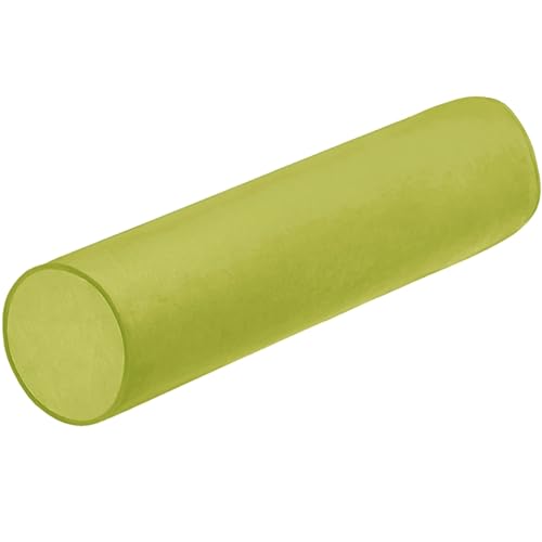 Memory Foam 26x6 Neck Pillows for Sleeping, Neck Pain Relief, Side Back Stomach Sleeper, Car or Office Chair Sofa,Support Cervical Pillow with Soft Velvet Pillowcase - Light Green - color: Light Green, size: 26X6